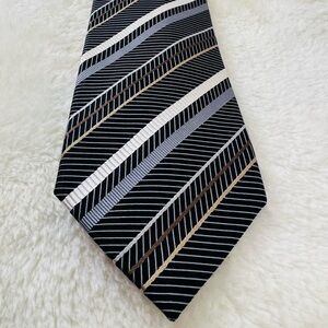 Gianfranco Valentino Striped Black and Gray Men's Tie